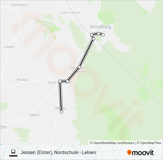 364 Bus Line Map
