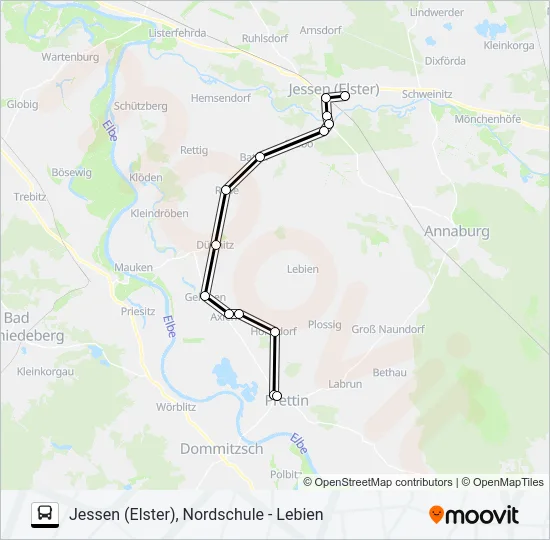 364 Bus Line Map