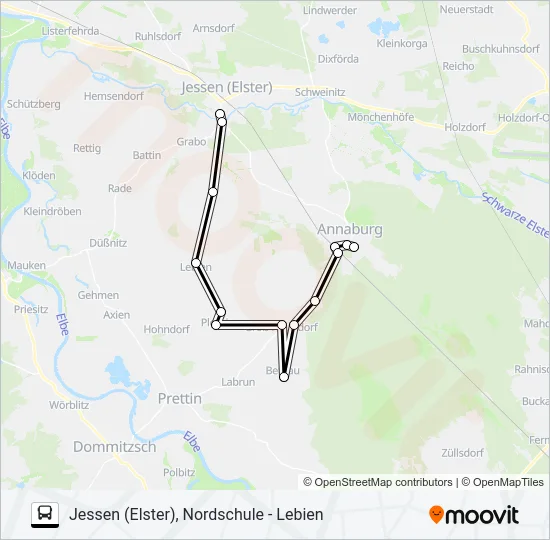 364 Bus Line Map