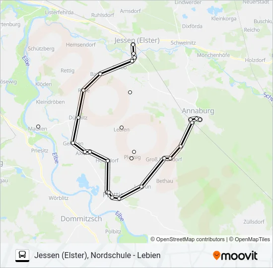 364 Bus Line Map