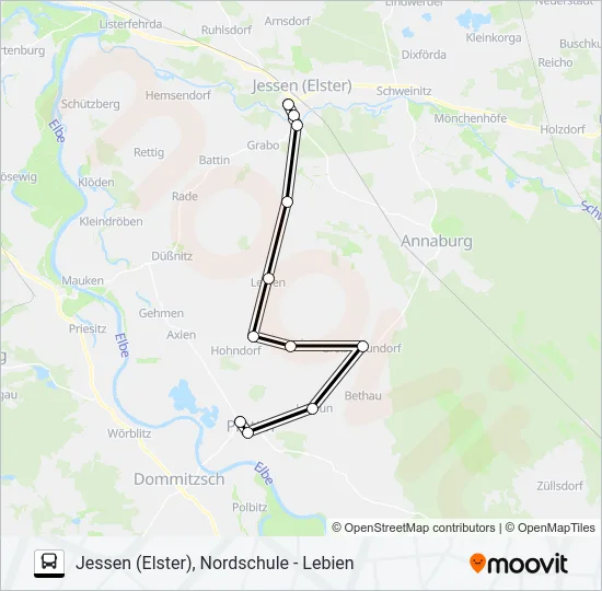 364 Bus Line Map