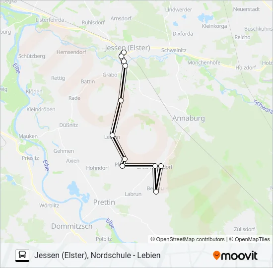 364 Bus Line Map