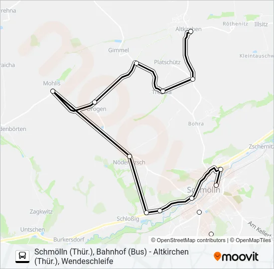 603 Bus Line Map
