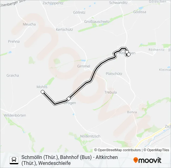 603 Bus Line Map