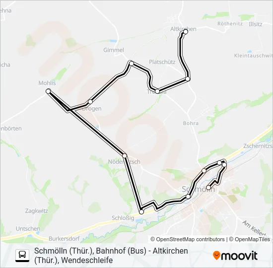 603 Bus Line Map