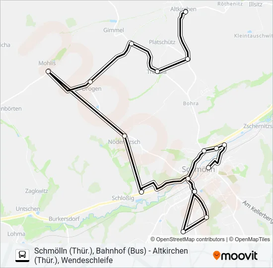 603 Bus Line Map
