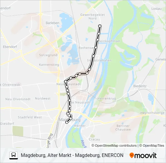N8 Bus Line Map