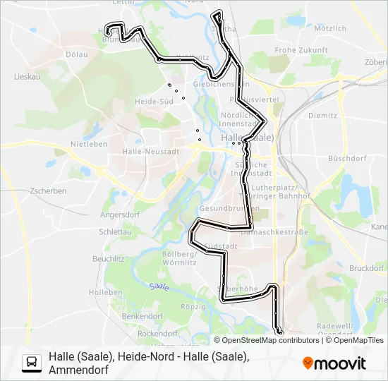 Автобус 97: карта маршрута