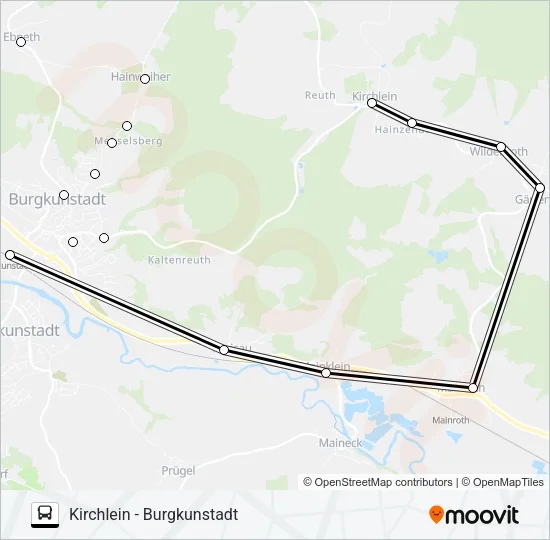 1244 Bus Line Map