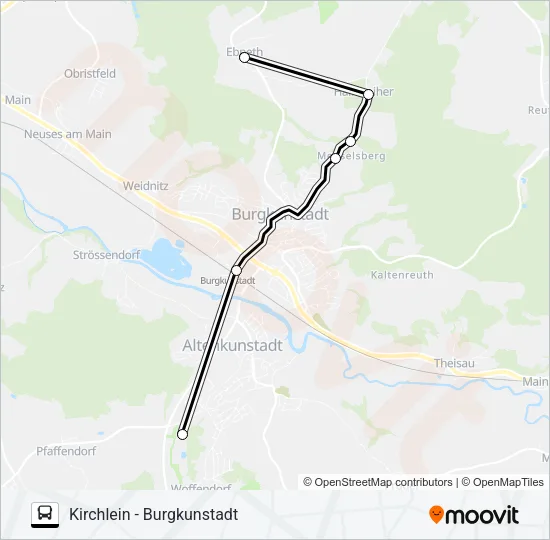 1244 Bus Line Map