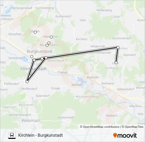 1244 Bus Line Map