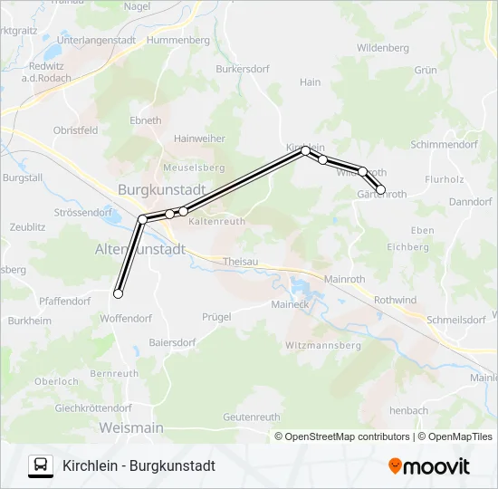 1244 Bus Line Map