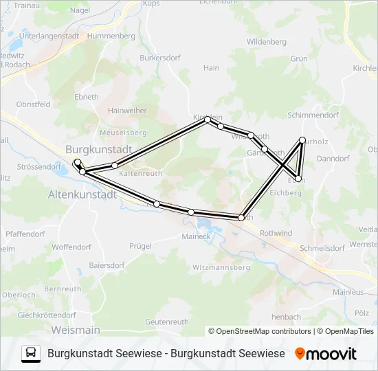 1244 Bus Line Map