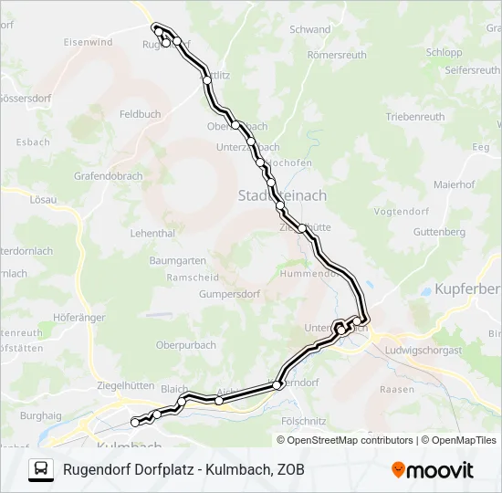 1332 Bus Line Map