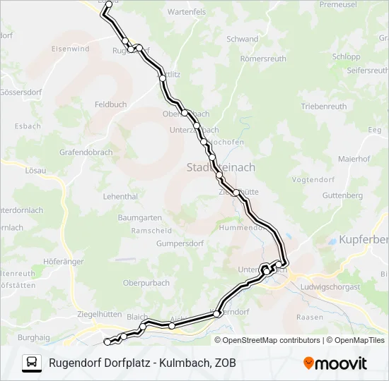 1332 Bus Line Map