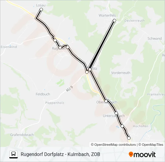 1332 Bus Line Map