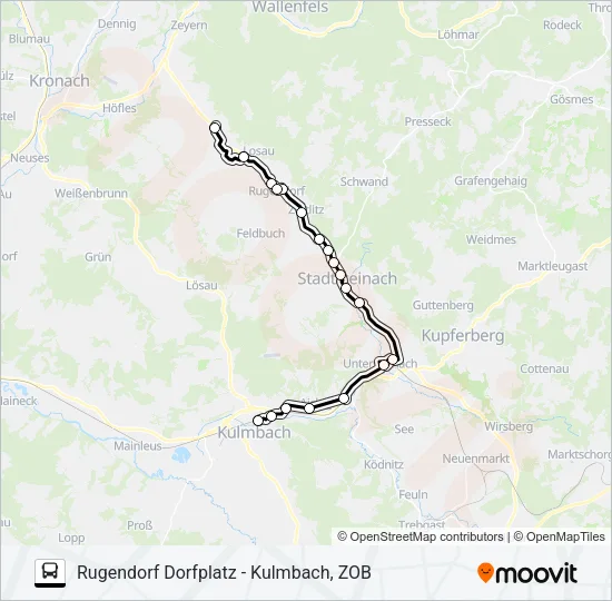 1332 Bus Line Map