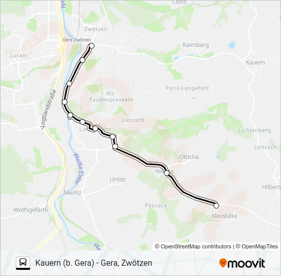 18 Bus Line Map