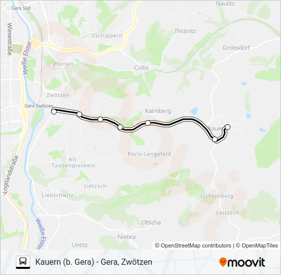 18 Bus Line Map