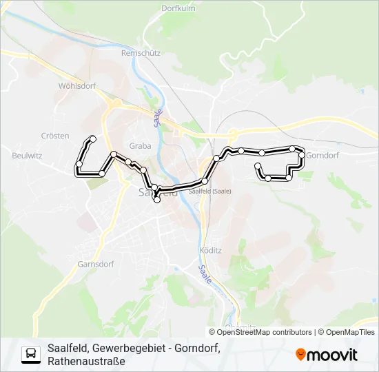 B Bus Line Map