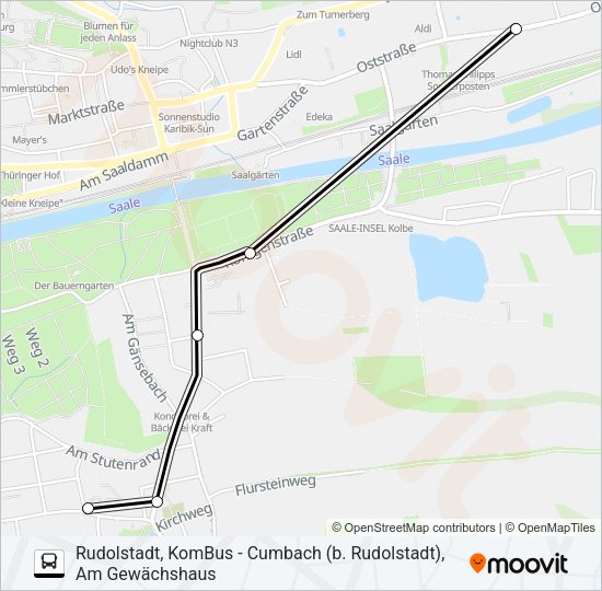 S1 Bus Line Map