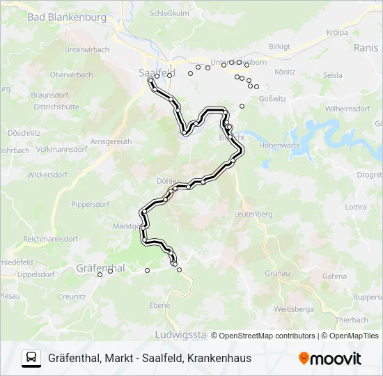 547 Bus Line Map