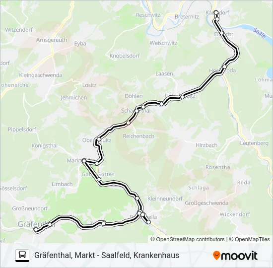547 Bus Line Map