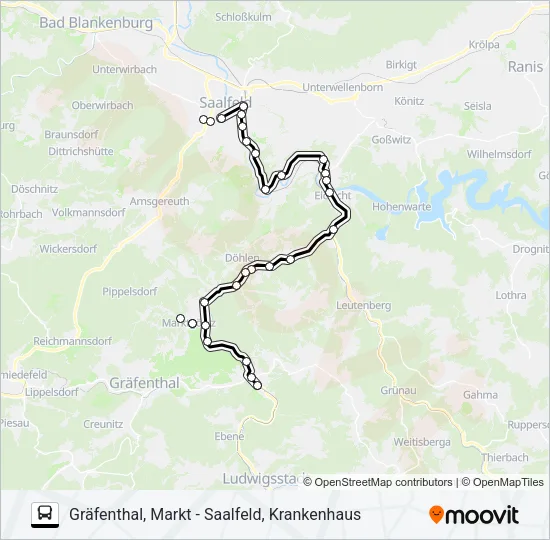 547 Bus Line Map
