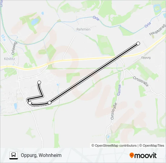944 Bus Line Map