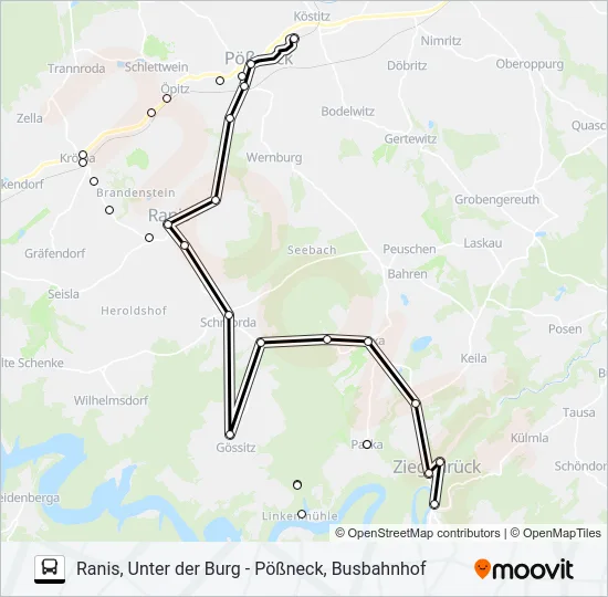 966 Bus Line Map