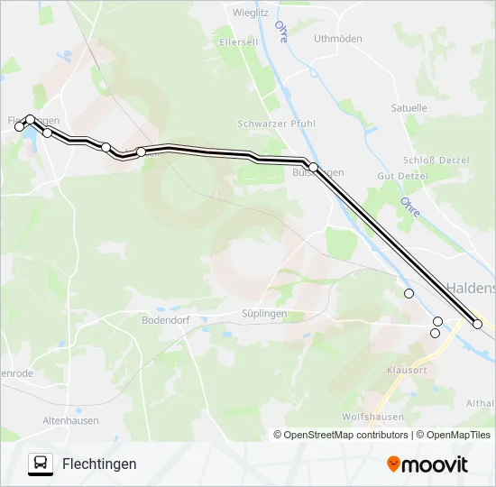 619 Bus Line Map