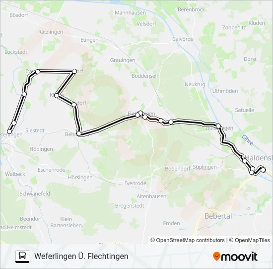 619 Bus Line Map