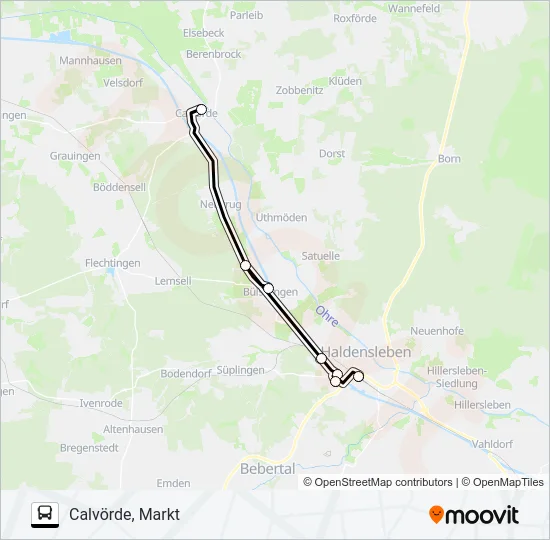 619 Bus Line Map