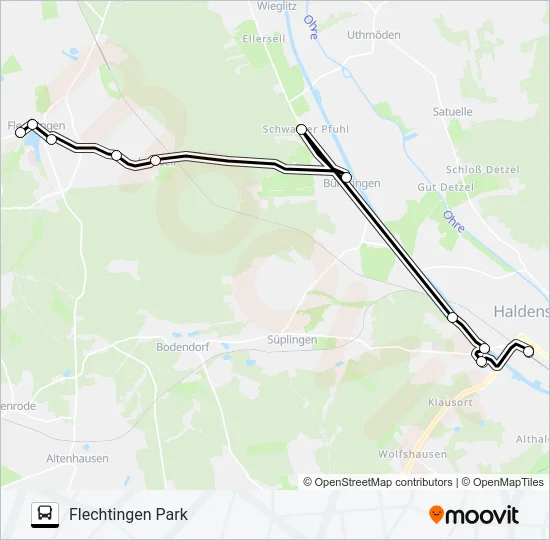 619 Bus Line Map