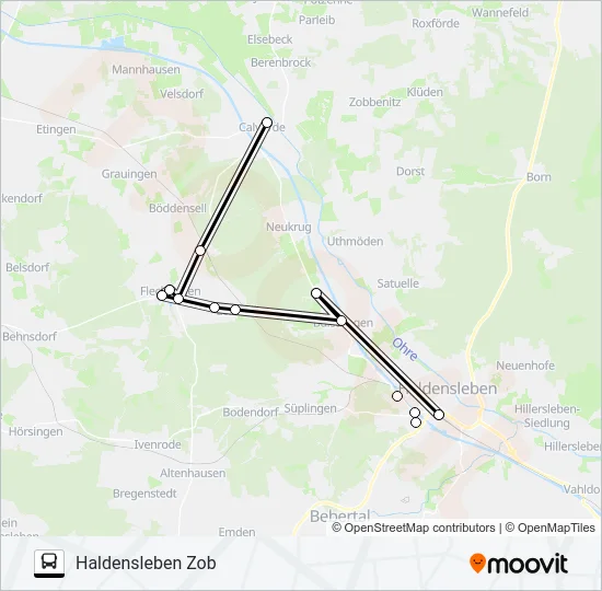 619 Bus Line Map