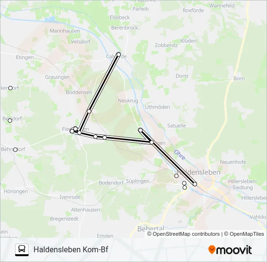 619 Bus Line Map