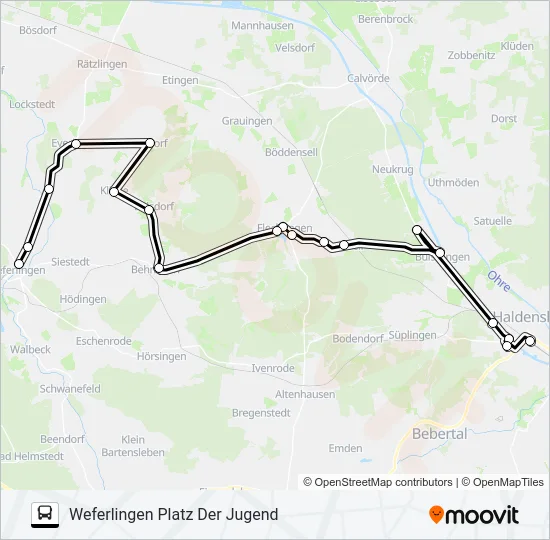 619 Bus Line Map