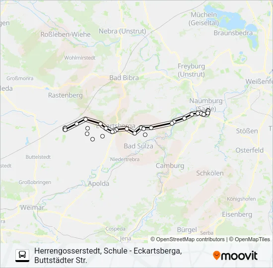 601 Bus Line Map