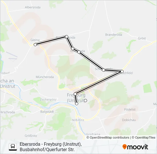 634 Bus Line Map