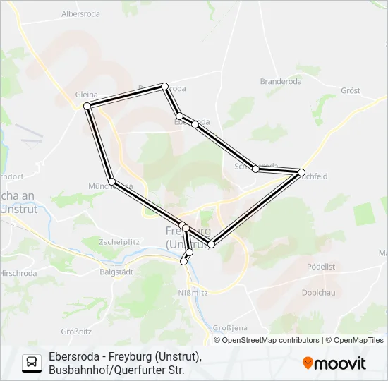 634 Bus Line Map