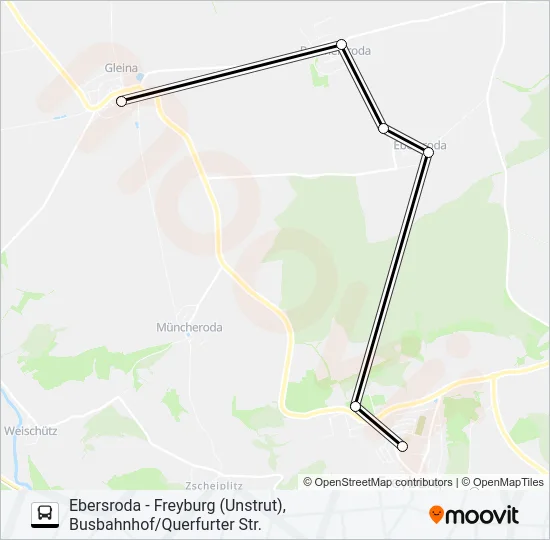 634 Bus Line Map
