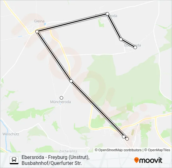 634 Bus Line Map
