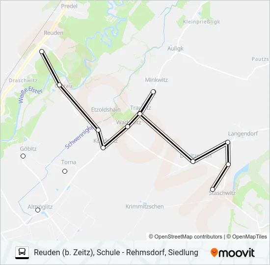 848 Bus Line Map