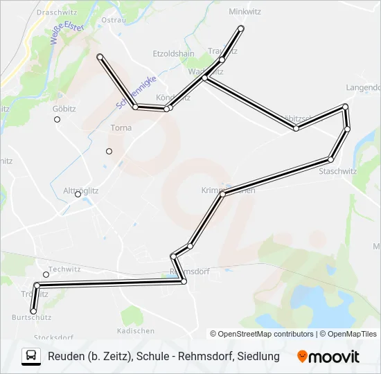 848 Bus Line Map