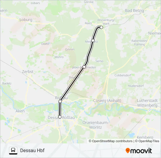 RE7 Bus Line Map