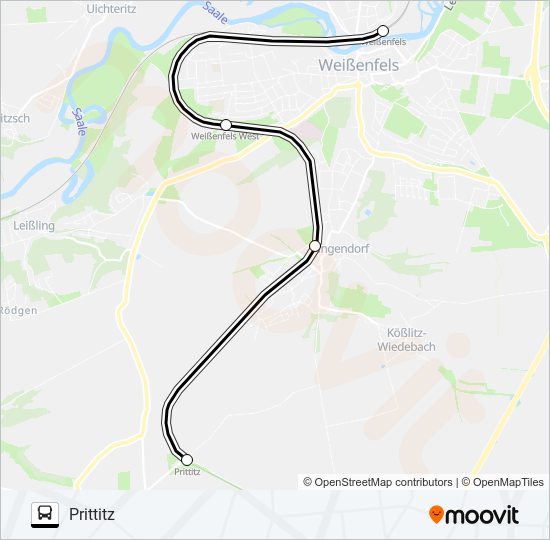 Автобус RB76: карта маршрута