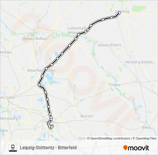 Поезд S2: карта маршрута