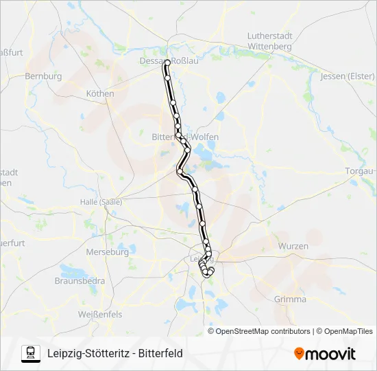 Поезд S2: карта маршрута