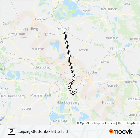 Bahnlinie S2 Karte