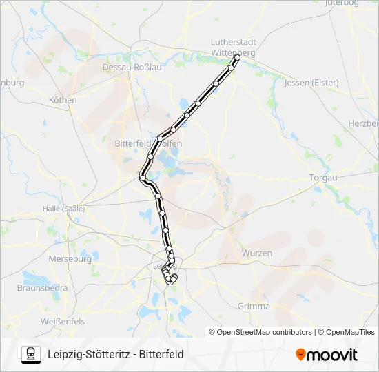 Поезд S2: карта маршрута
